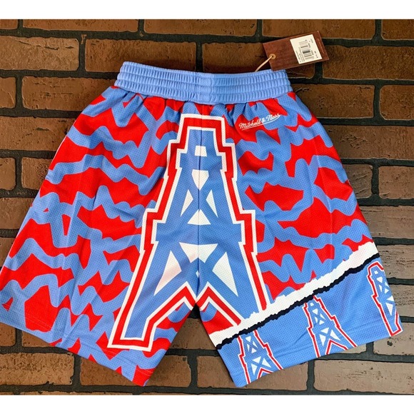HOUSTON OILERS Mitchell & Ness Shorts‎ ~New~ S-2XL - Picture 4 of 5